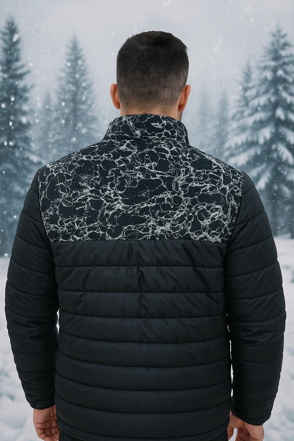 Black Full Sleeves Puffer Jacket - M/S