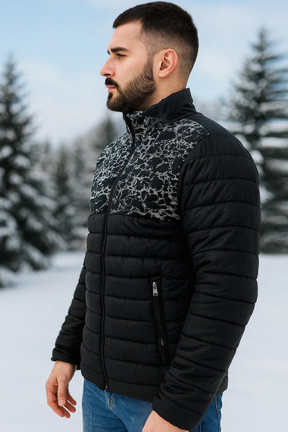 Black Full Sleeves Puffer Jacket - M/S