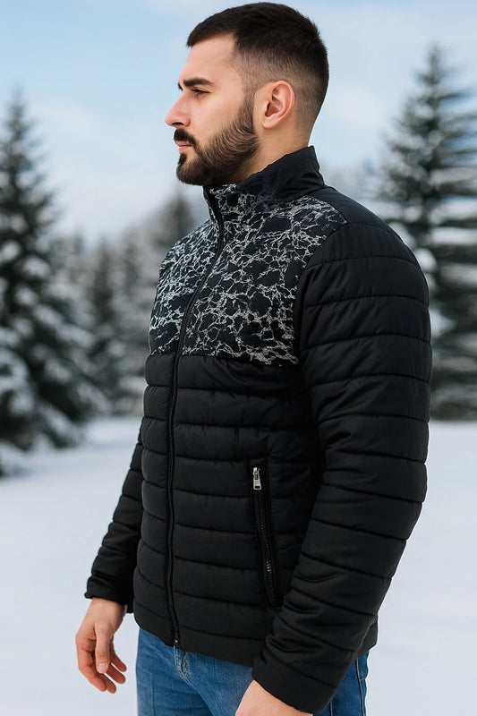 Black Full Sleeves Puffer Jacket - M/S