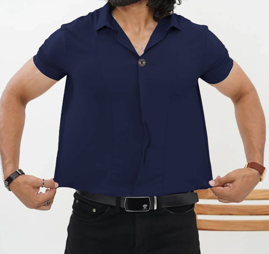 Men's Premium Classic Style Stretchable Embroidered T-Shirt