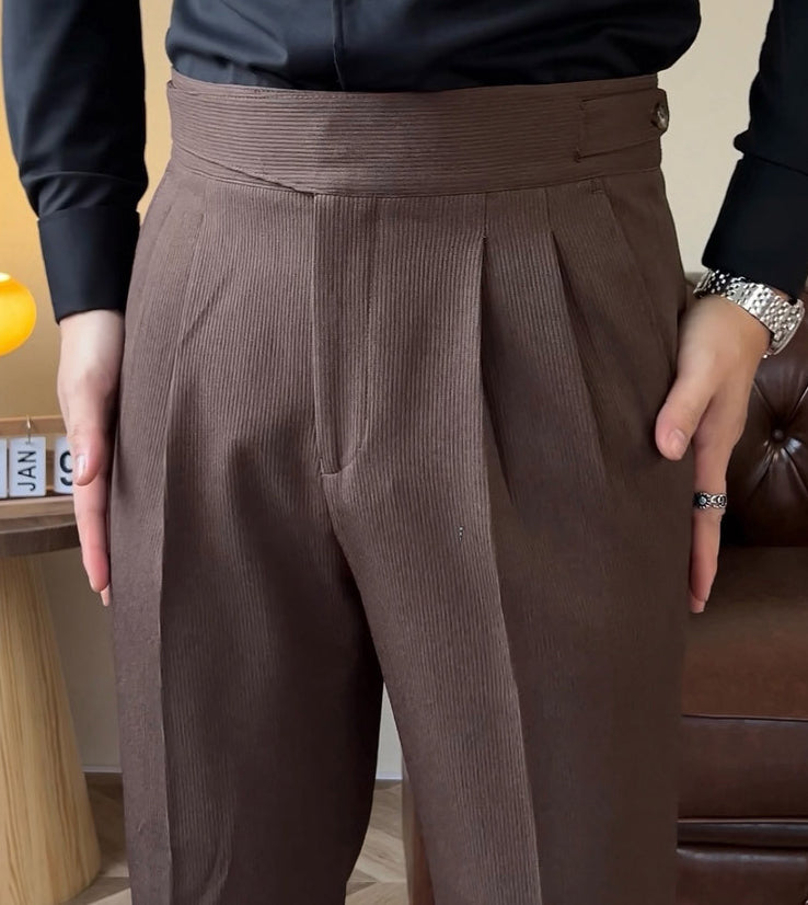 Luxury Modern Fit Gurkha Pant-katrai fabric