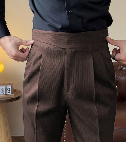 Luxury Modern Fit Gurkha Pant-katrai fabric