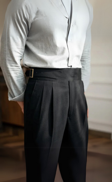 Modern Fit Gurkha Pant Black