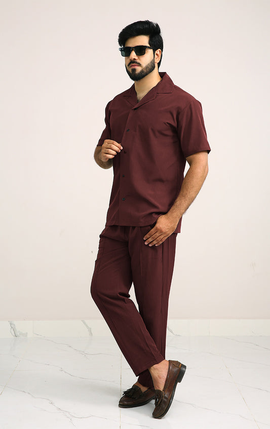 Premium Men's Co-ord set Maroon