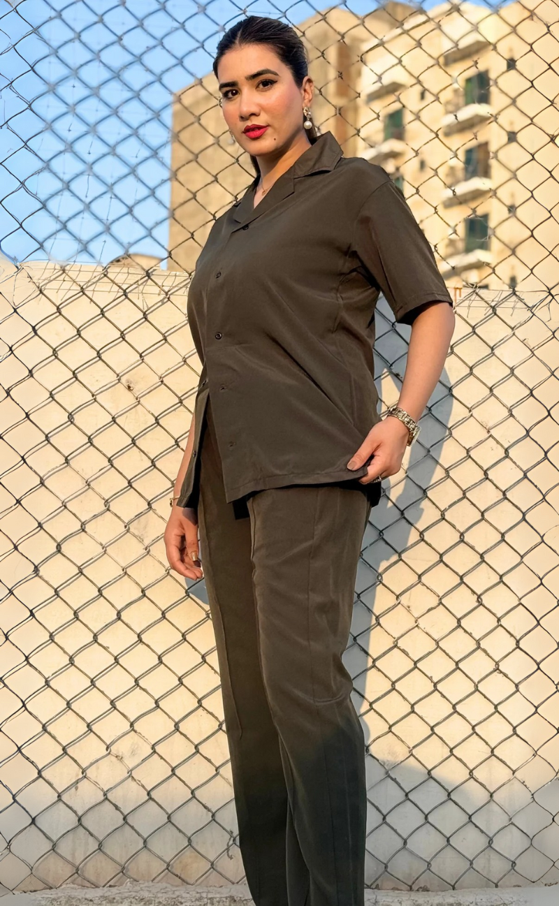 Premium Women Co-ord set Olive