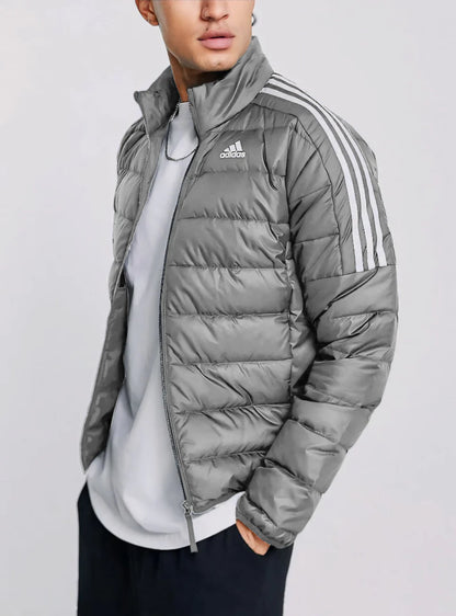 Grey Full Sleeves Puffer Jacket A/D