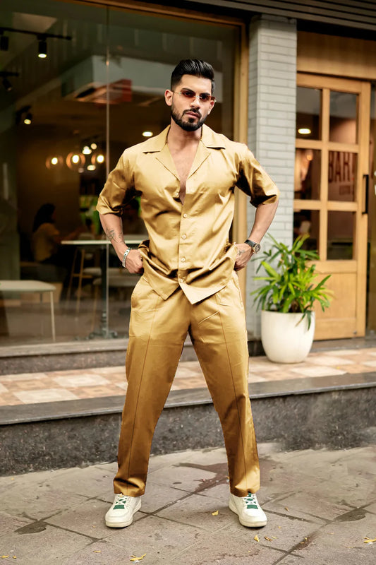 Premium Men's Co-ord set Beige