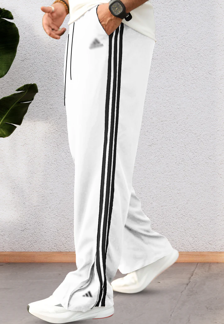 AD Loose Zipper-Bottom Trousers in Imported Fabric