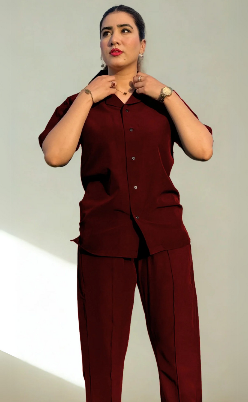 Premium Women Co-ord set Maroon