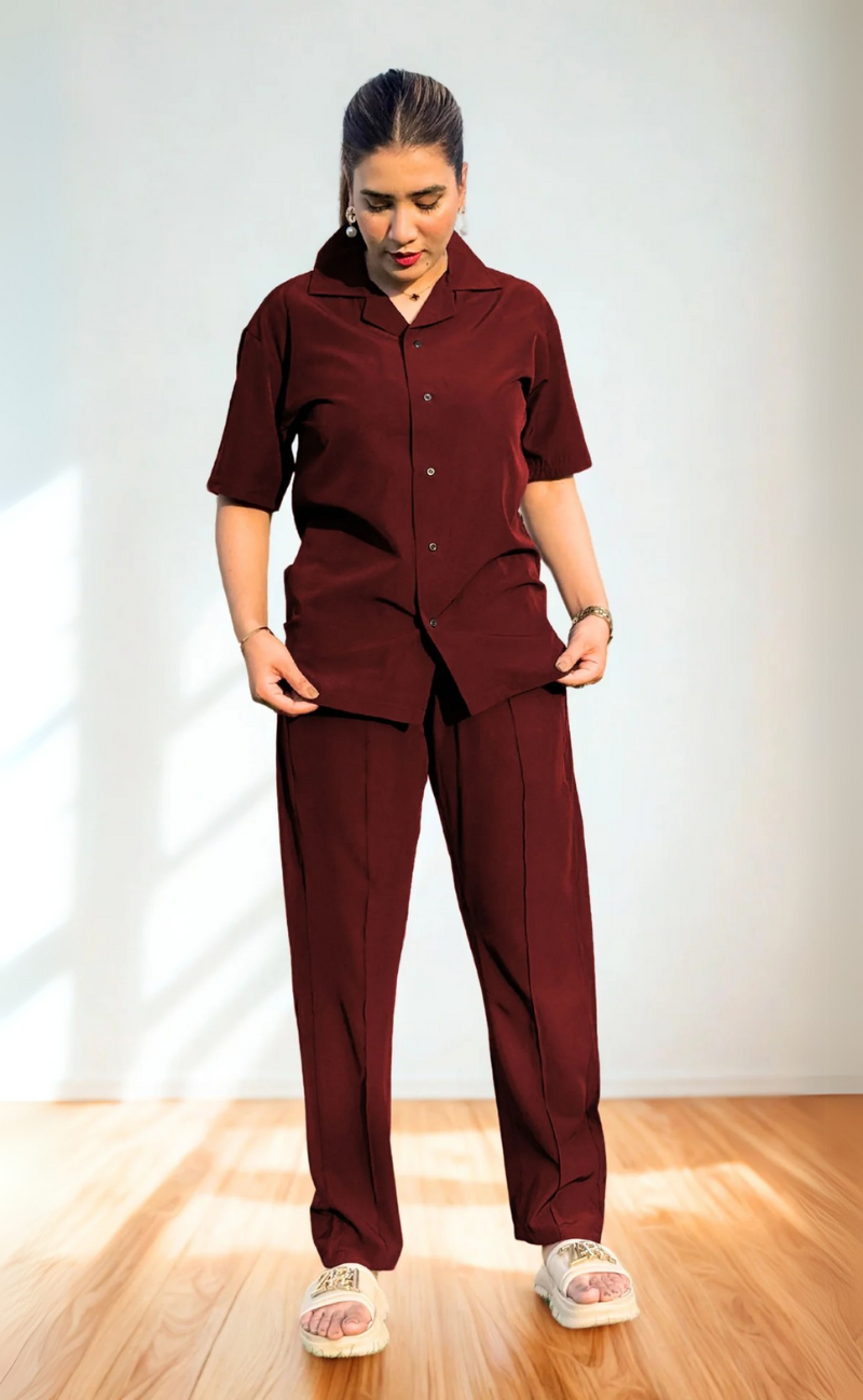 Premium Women Co-ord set Maroon
