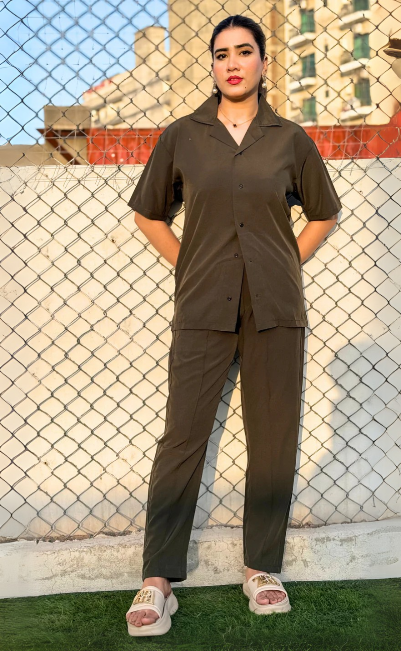 Premium Women Co-ord set Olive