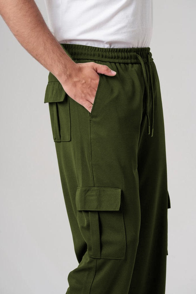 Imported Fabric Loose Bottom Cargo Trouser